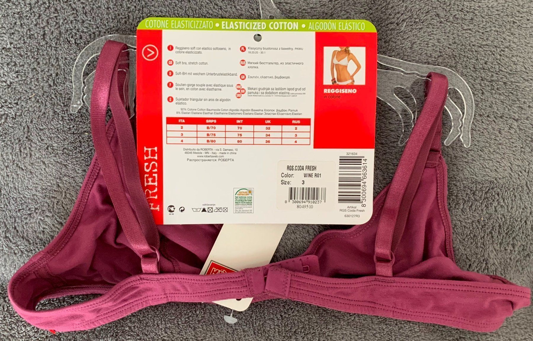 Altra biancheria intima: Roberta soft bügellos BH 75A 75B bordeaux – Nuovo e nell'imballaggio originale da Lodrino venduto da mediwell 1