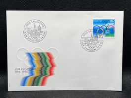 Ersttagsbrief Jeux Olympiques 1896-1996: Ausgabetag 14.5.96