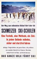 Vintage Ski-Plakat: Schweizer Ski-Schulen von 1939
