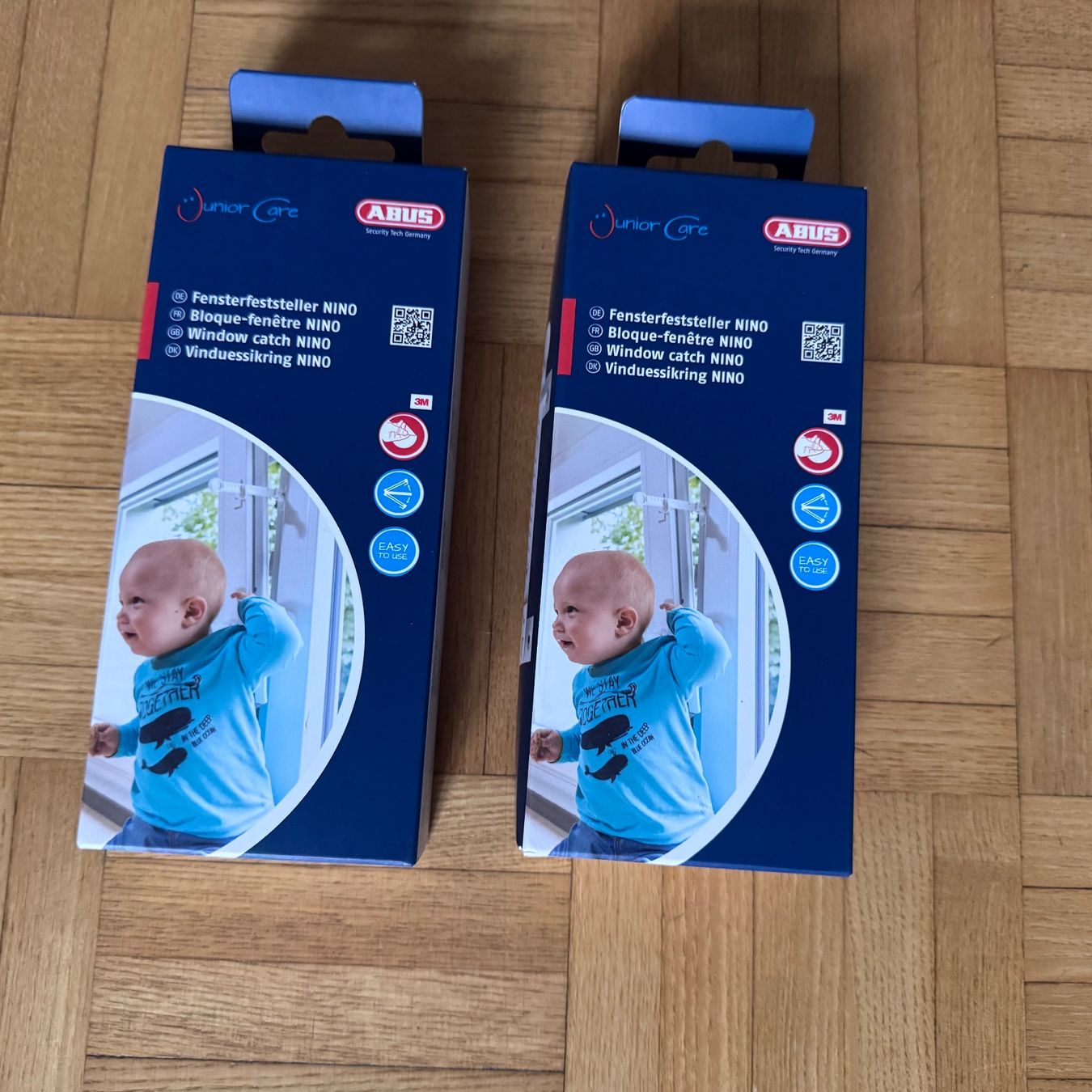 Supporti a parete: 2x Abus Fensterfeststeller NINO – Nuovo e nell'imballaggio originale da Brügg BE venduto da ASG85