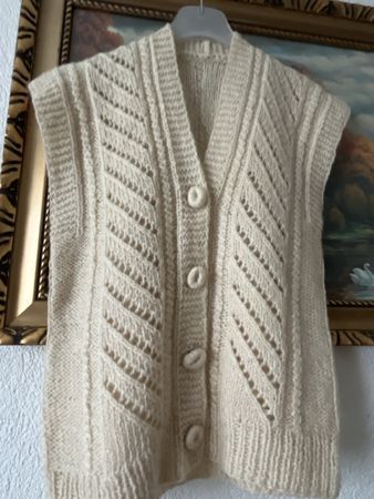 Handgestrickte PureWole Weste, GereinigtGr38/40 VonNichtra(K
