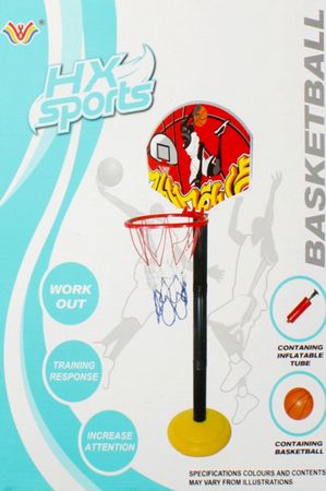 Basketball-Korb mit Ball und Pumpe