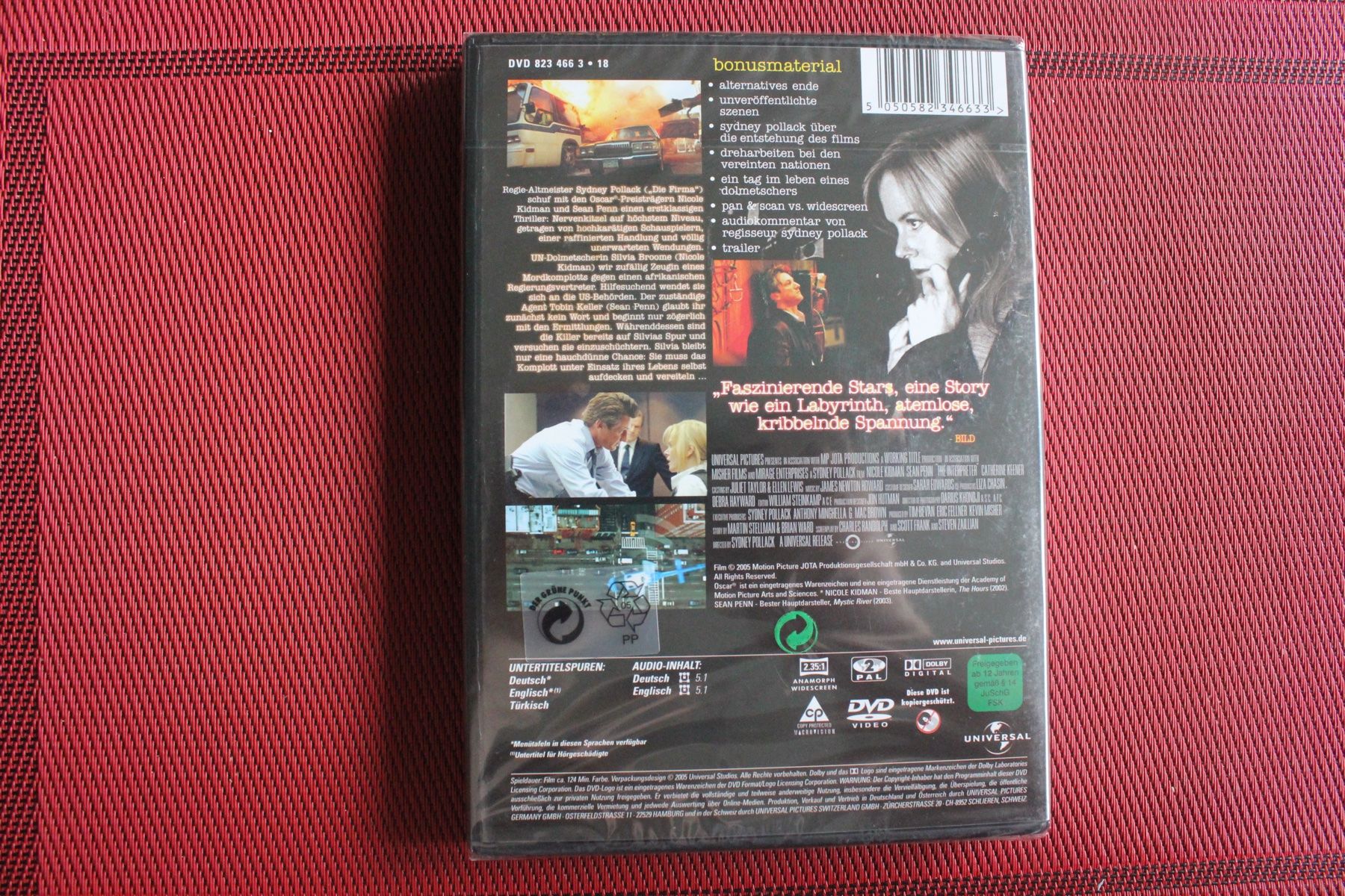 Alle DVDs: Die Dolmetscherin mit Nicole Kidman | DVD NEU – Neu und originalverpackt aus Geroldswil von Schlumpfine1973 1