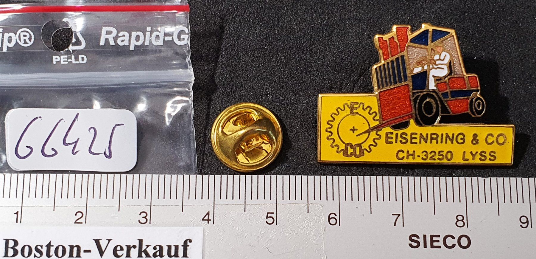 Placchette & Badge: GG425 - Pin Eisenring & Co Lyss / Gabelstapler – Usato da Reinach BL venduto da Boston-Verkauf 1