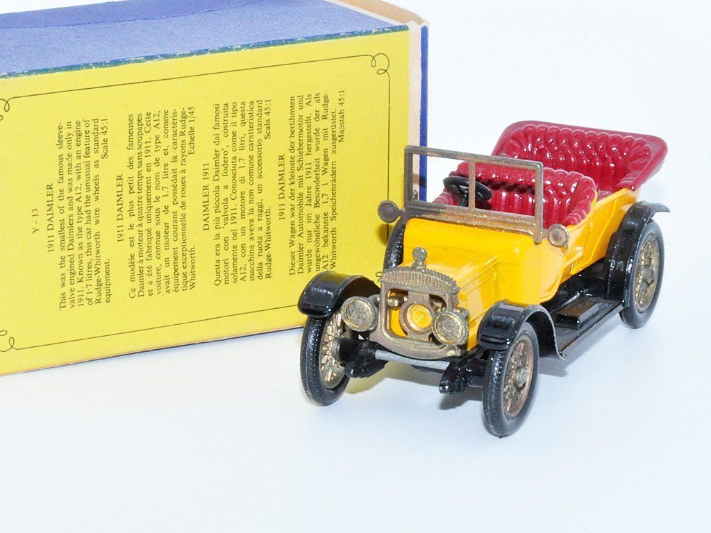 Matchbox Modellini d'auto: Matchbox MoY No.13 1911 DAIMLER / ORIGINALBOX – Usato da Zufikon venduto da MatchboxCorner 2