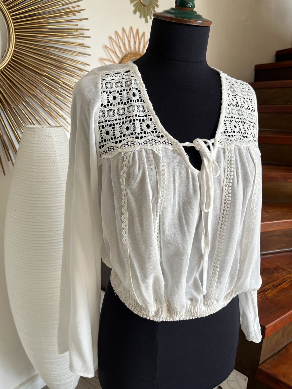 Camicette: Magnifique Blouse blanche  T.M été boho chic – Usato da Seiry venduto da vanille08 2