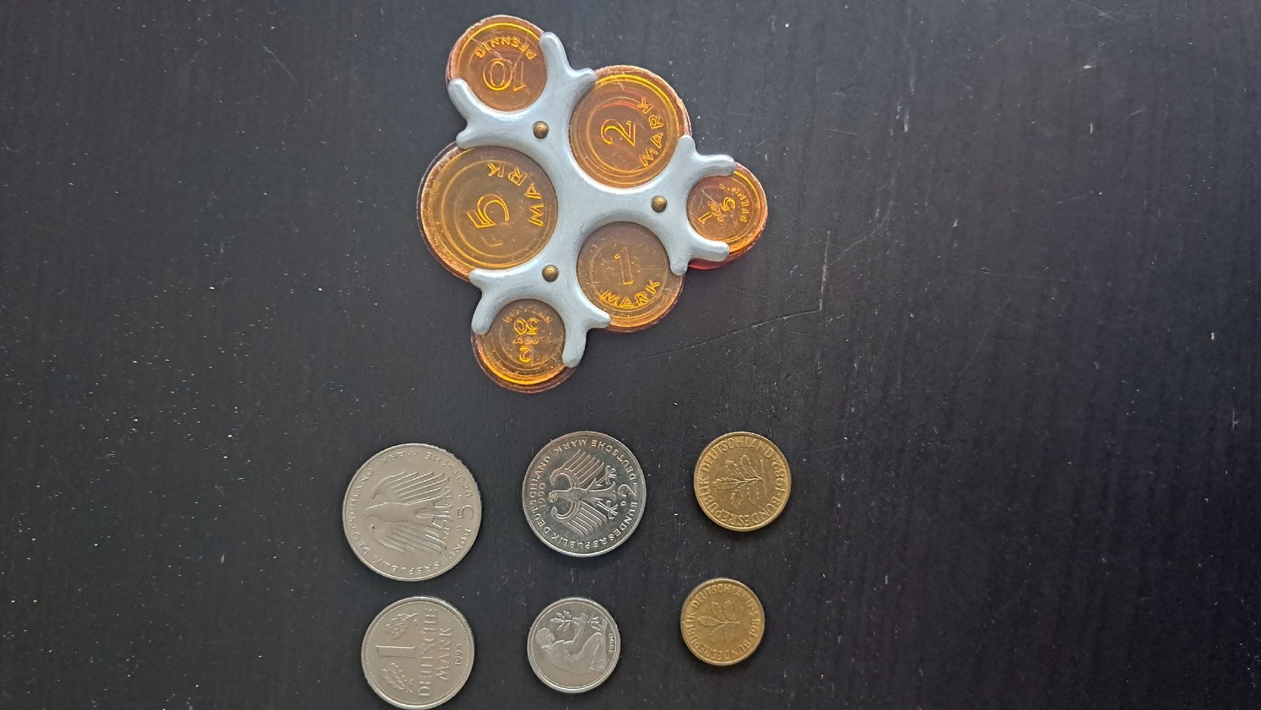 Tutti le monete: D Mark vintage Groschen Box mit Münzen – Usato da Riehen venduto da Appia48 3