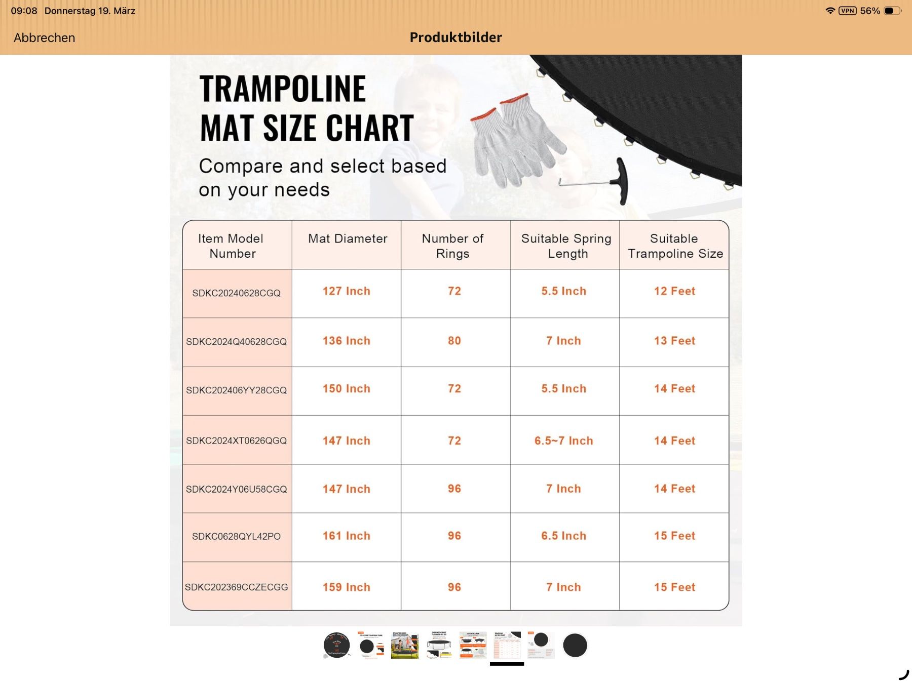 Trampolini: Trampolin Sprungtuch – Nuovo (secondo la descrizione) da Ettingen venduto da Zolli77 4