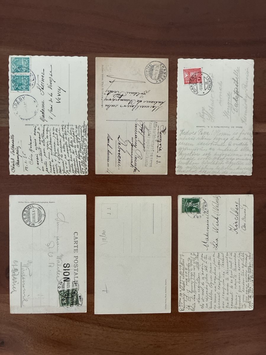 Cartoline postali: 13 Ansichtskarten Schweiz von Champéry VS – Usato da Oftringen venduto da Cla.vD.74 1