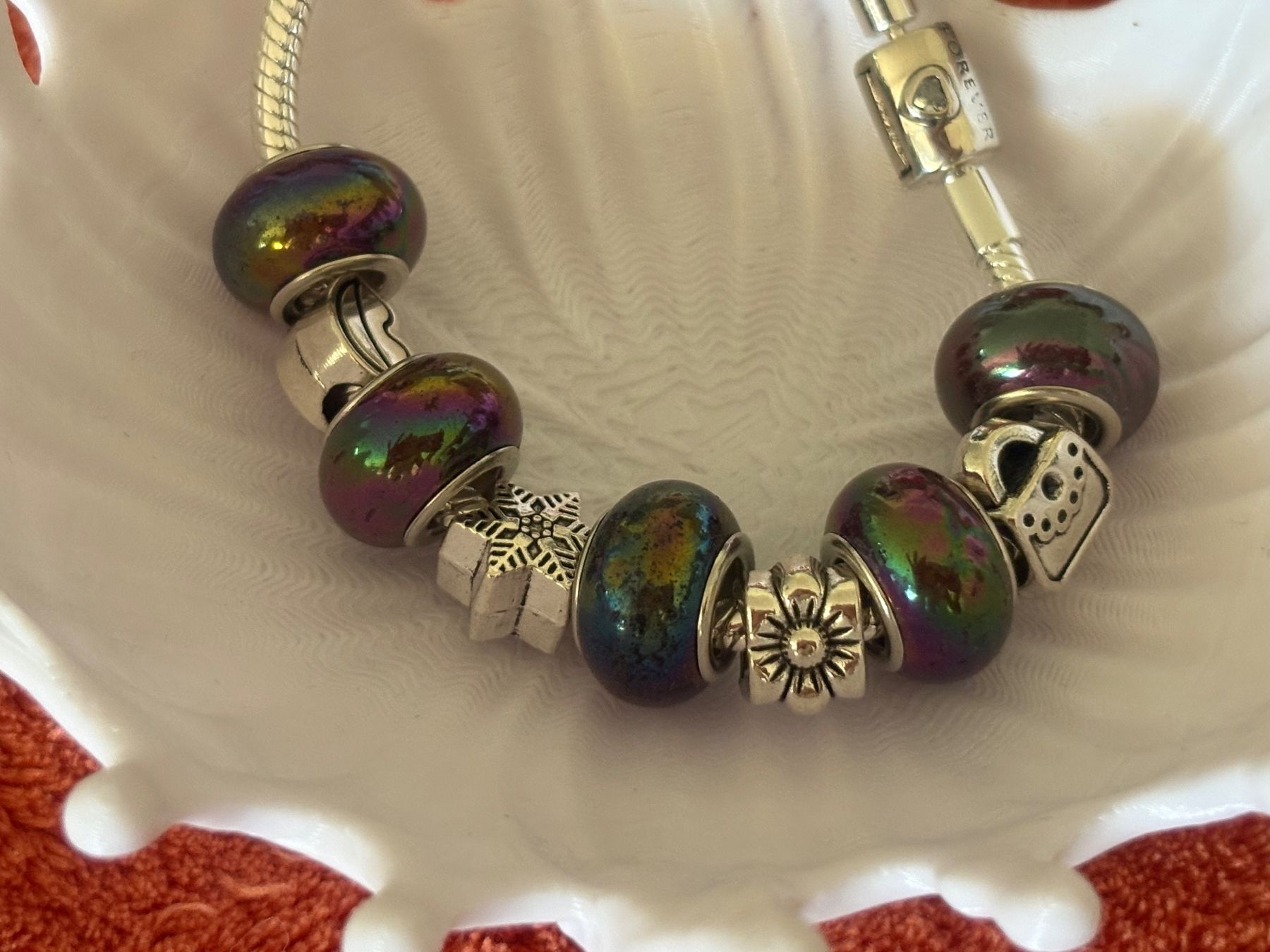 Bracciali & Braccialetti: Luxus Elegante 18 cm Armband/Beads Farbe :Silber/Multicolore – Nuovo (secondo la descrizione) da Biel-Bienne venduto da Roserosse13 1