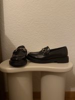 Mocassins noir femme boucle dorée - taille 36 - bon état