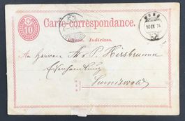 POSTKARTE 1874