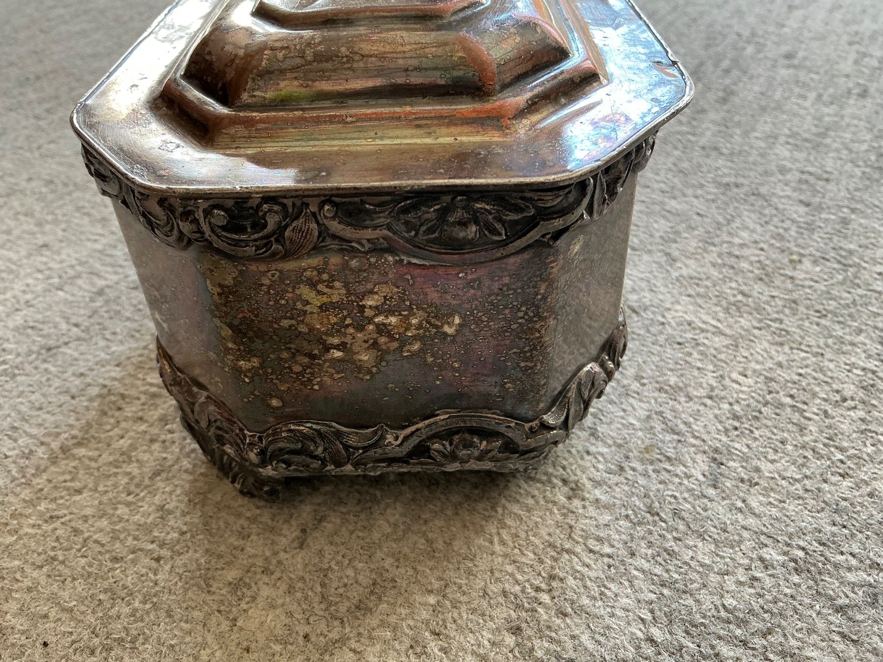 Barattoli: Antike versilberte Box, Noblin und Co. 1848 – Usato da Jona venduto da Jancy60 3