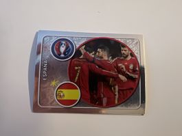 Panini Frankreich EM 2016 Spanien Mannschaft Glitzerbild