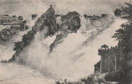 AK Rheinfall gel. 29.8.1910