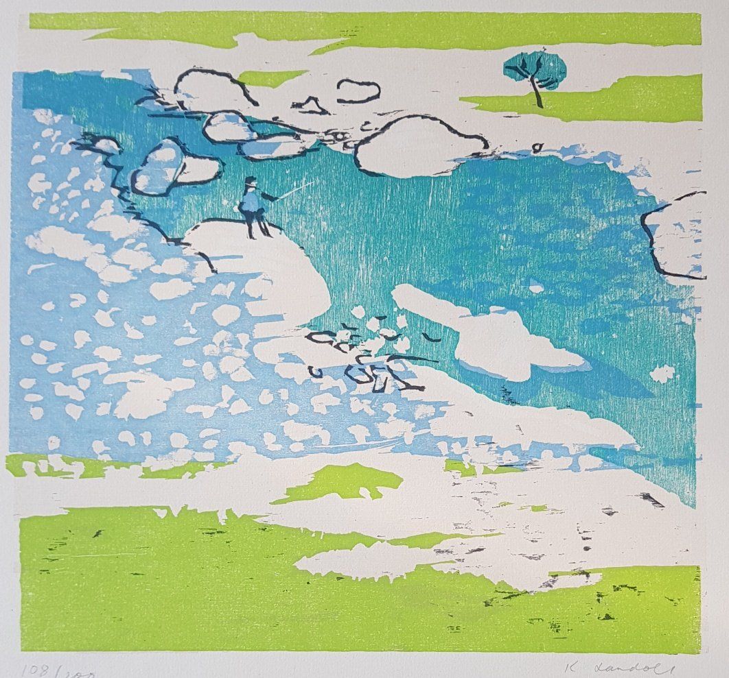 Grafica & Litografie: Karl Landolt  -  Schweizer Kunst  -  Swiss Art – Usato da Horw venduto da Kunstreich7 3
