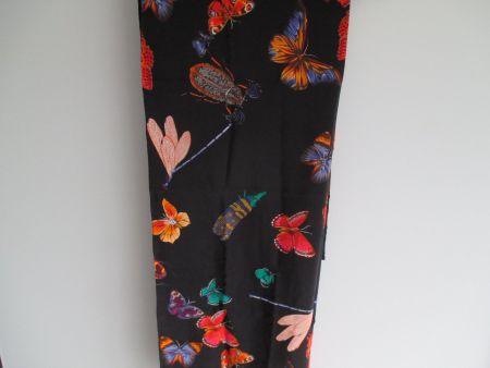 Schal Seide, V.I.P Company, 67x140 cm, Dessin Schmetterlinge