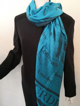 🤩LOURDES SCHAL TüRKIS-BLAU