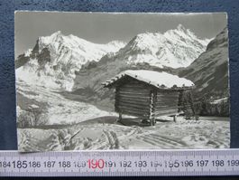 GRINDELWALD MÄNNLICHEN ABFAHRT 1960 BEO AK ALPHÜTTE