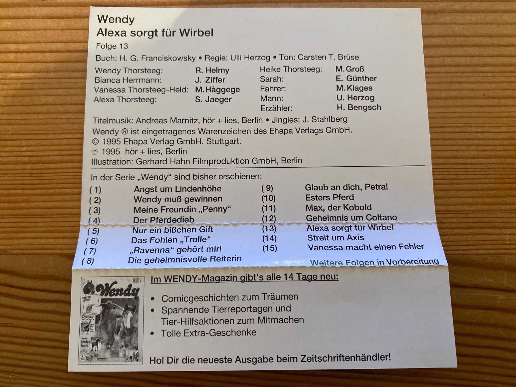 Musicassette: Kinderkassette – Wendy – Usato da St.Gallen venduto da kingsamas 3