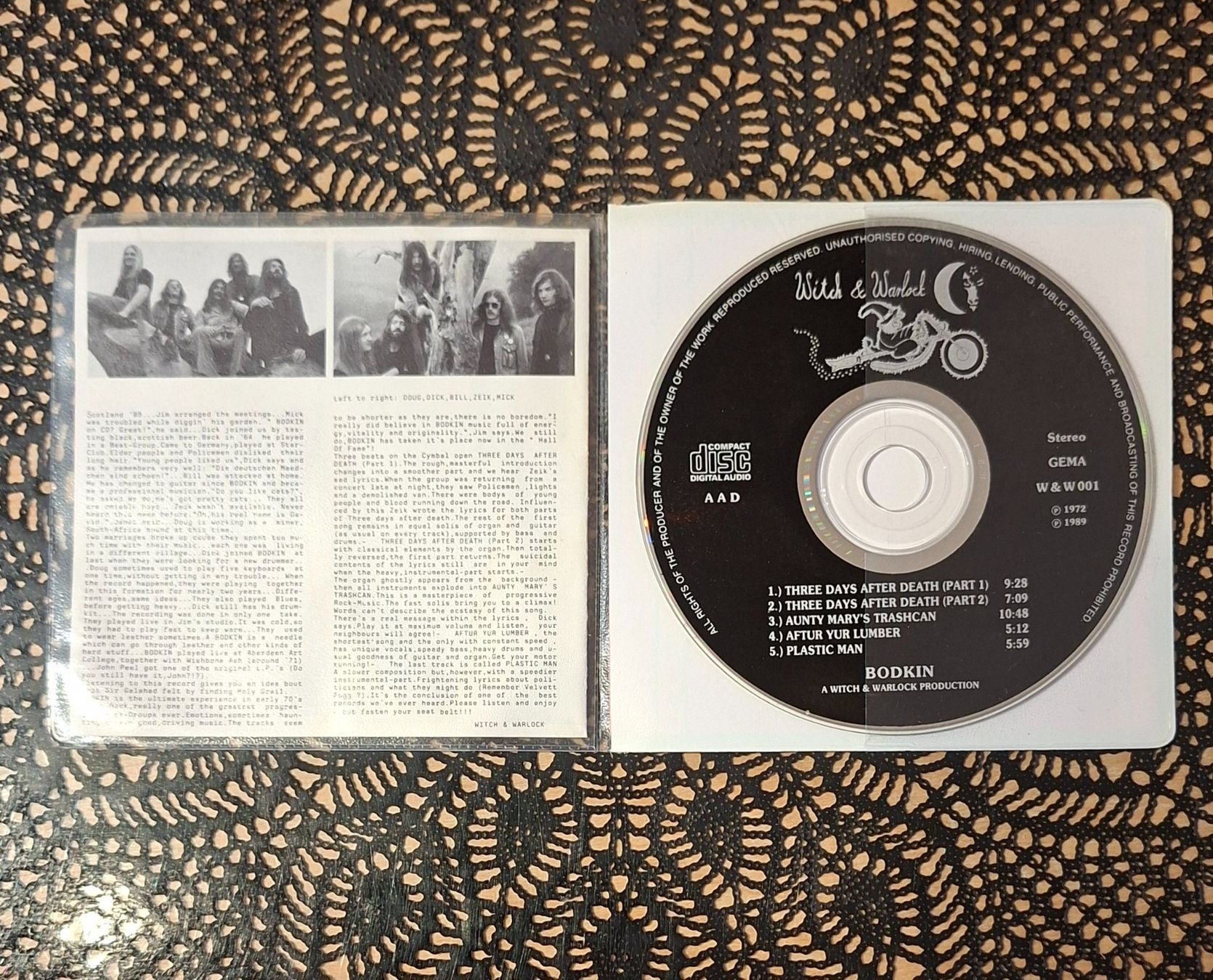 CDs: Bodkin - Bodkin, DE Prog Rock EP CD 1991 – Gebraucht aus Schönenberg TG von Gregolino76 2
