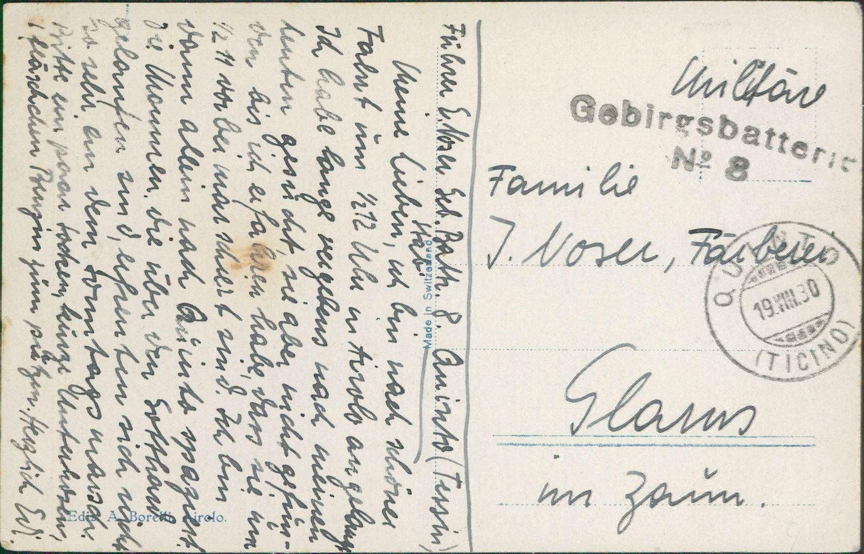 Cartoline postali: Quinto Leventina – Usato da Biasca venduto da Blenio71 1