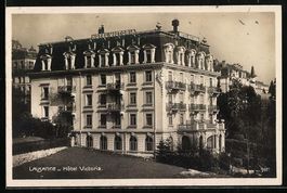 AK Lausanne, Hotel Victoria, 1935