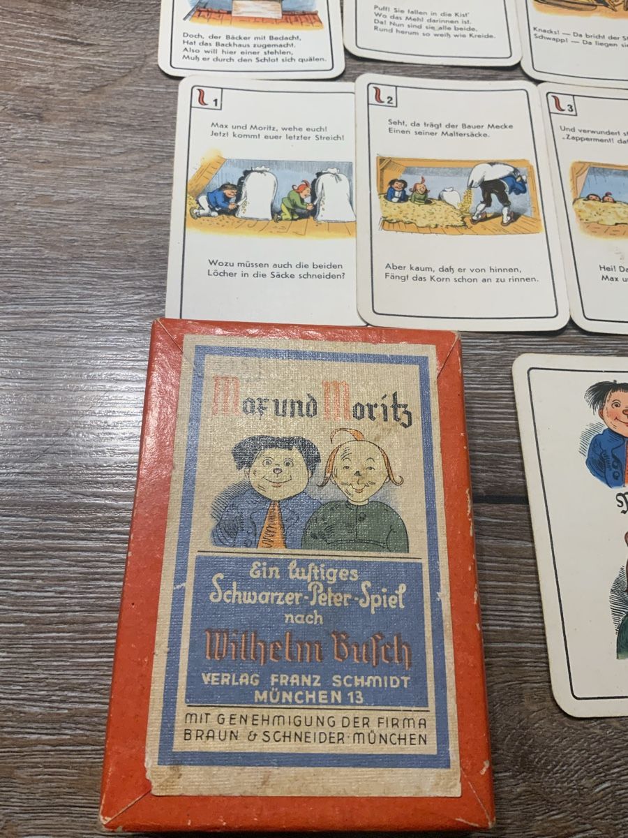 Giochi: Max und Moritz Schwarzer Peter Spiel Franz Schmidt – Usato da Willisau venduto da Minali 3