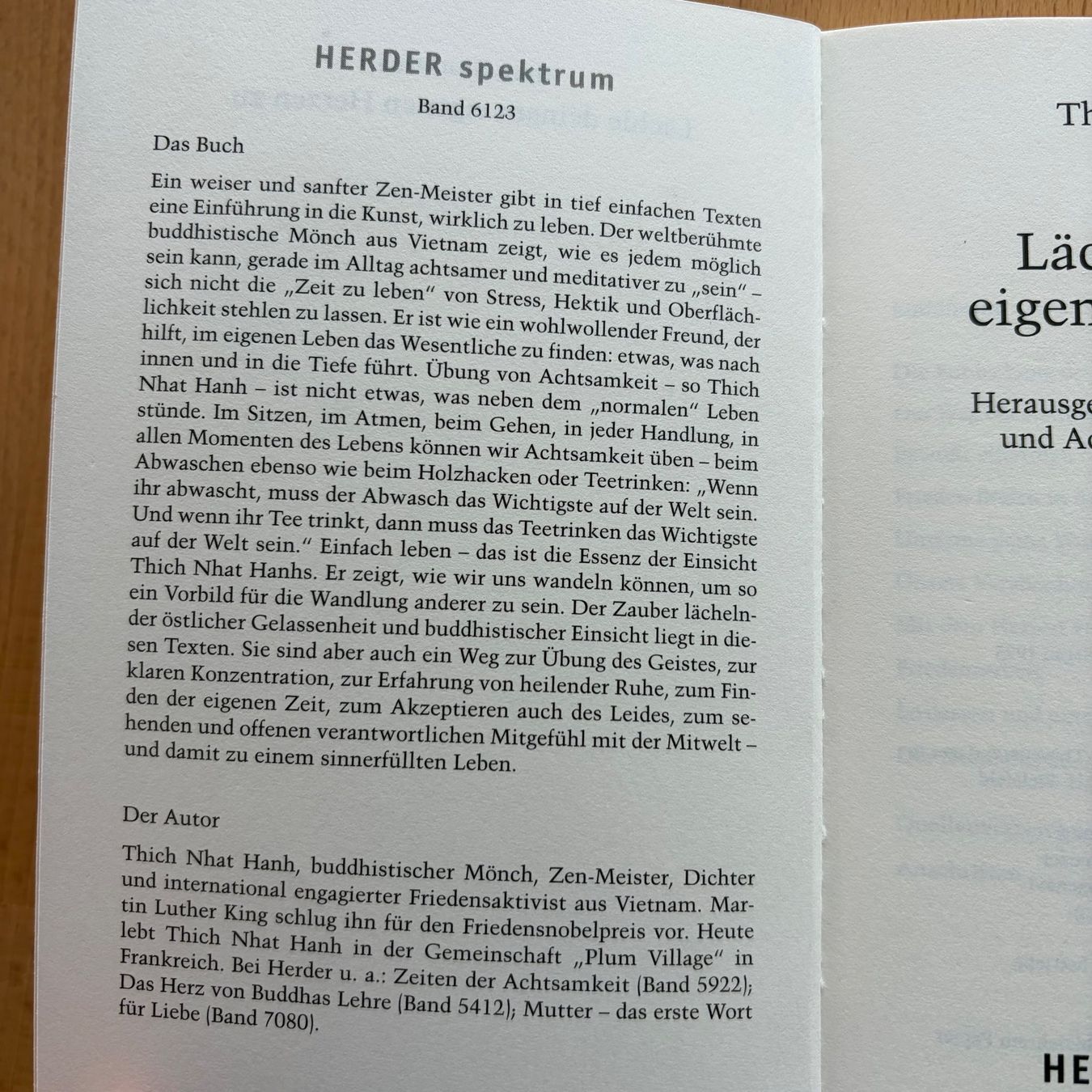 Libri: Lächle deinem eigenen Herzen zu / Thich Nhat Hanh – Usato da Baar venduto da Schreibseele 2