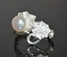925 Silberring mit Zuchtperle