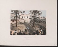 Bern  Bärengraben Tonlithographie von Fischer um 1850