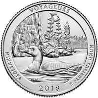 USA QUARTER DOLLAR 2018 S UNZ. - Voyageurs