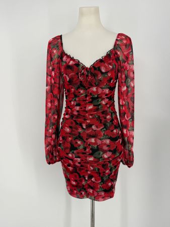 Sexy Kleid/ Minikleid Gr. S von H&M mit Blumenmuster