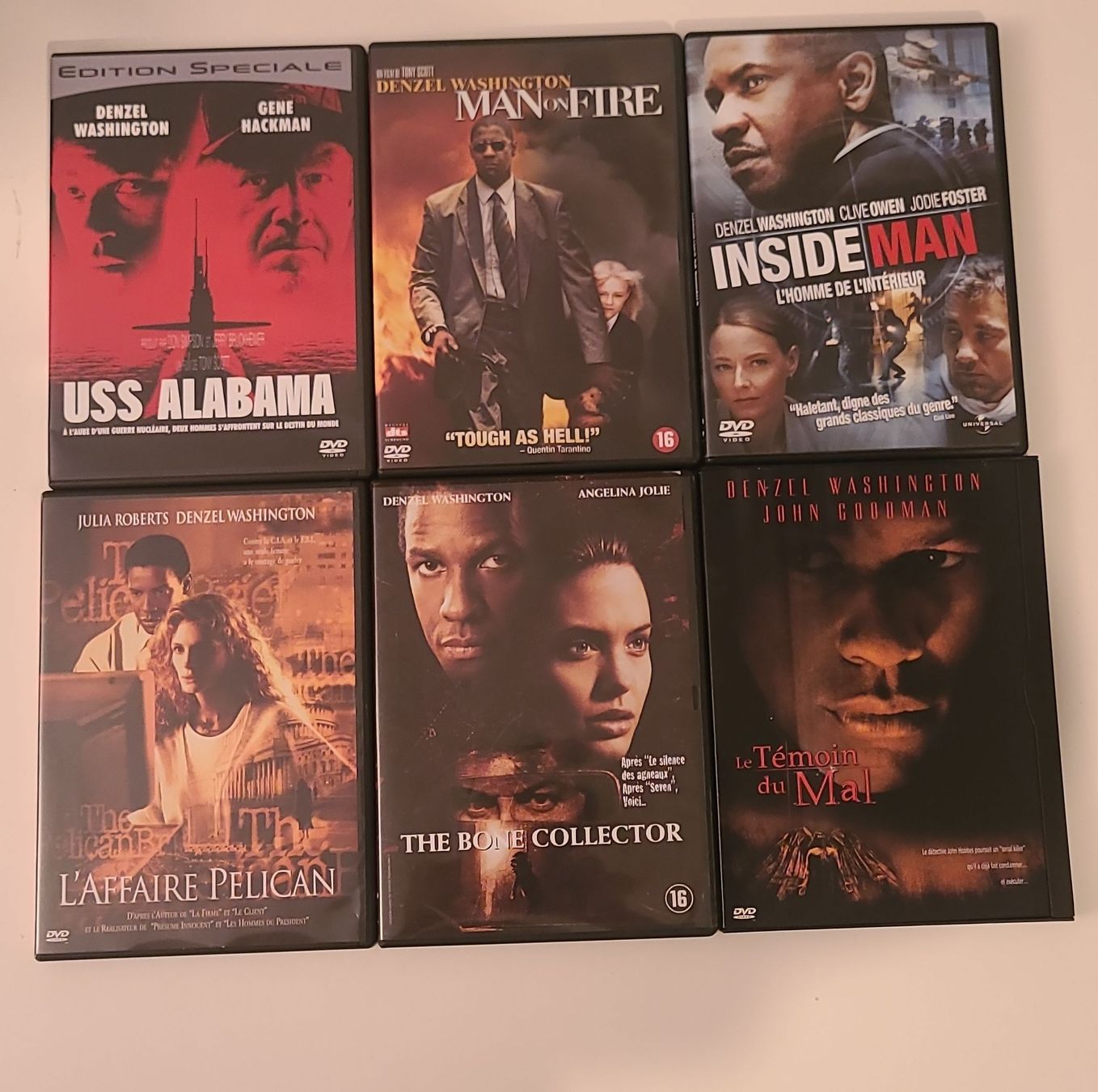 Tutti i DVDs: Lot de 6 DVDs Denzel Washington - Thrillers et action – Usato da Morges venduto da AngelBliss