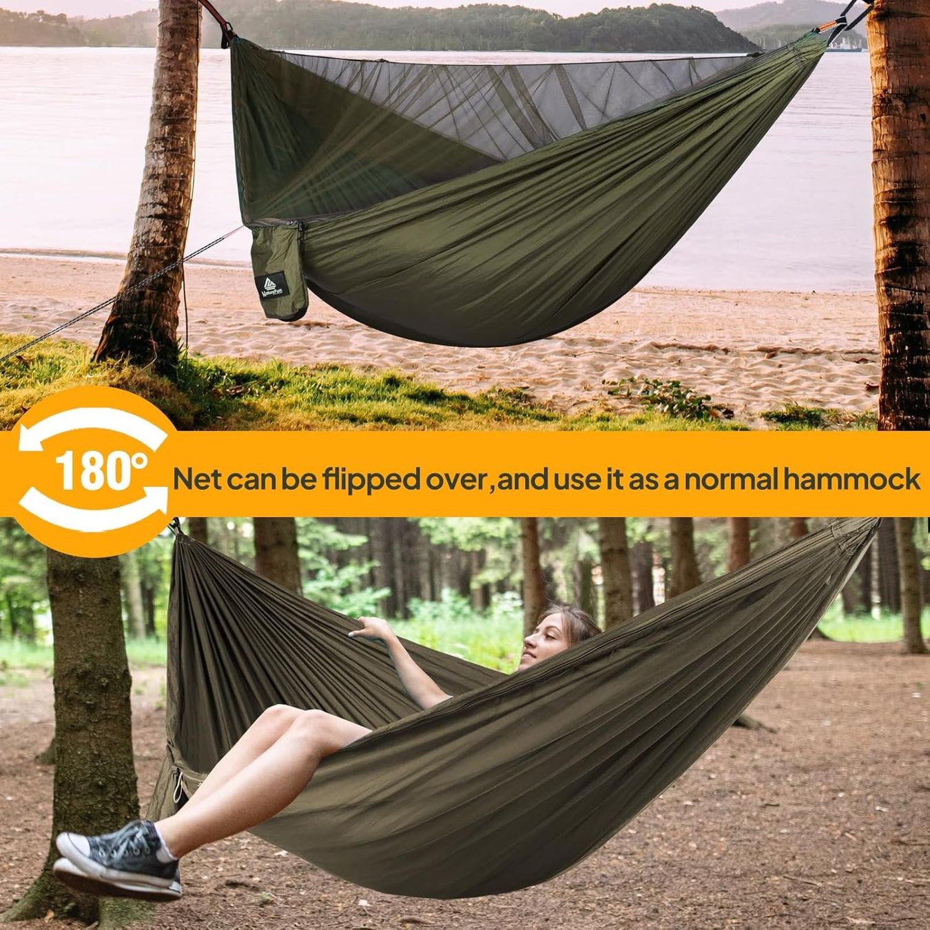 Amache: Camping Hängematte mit Moskitonetz – Nuovo e nell'imballaggio originale da Nuglar venduto da SaleRitter 6
