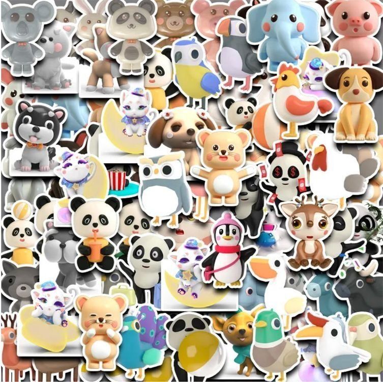 90 Stk. Aufkleber Sticker - niedliche Tiere (Neu und originalverpackt ...