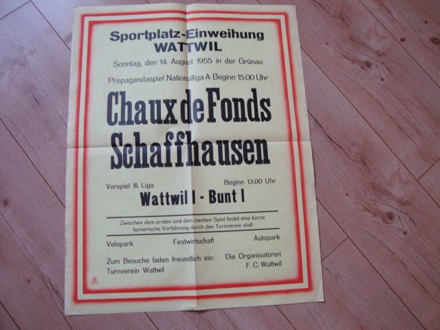Original Plakat 1955 Fussball Schweiz Nationalliga A Spiel Kaufen auf