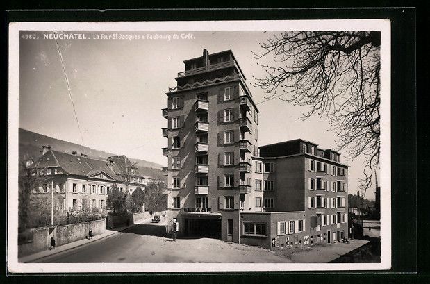 Cartes postales: Neuchâtel, La Tour St. Jacques, Faubour – D'occasion à Berlin par bartko-reher