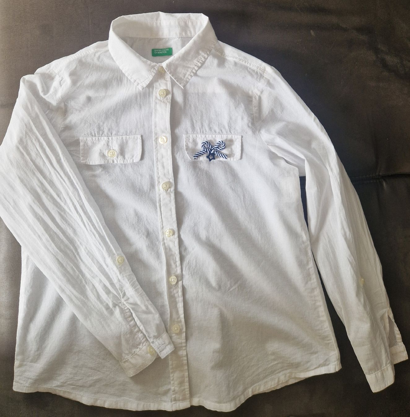 Benetton Blouses, T-shirts & Tops: Benetton Kinder Bluse  Weiss Gr. 140 / 8-9J – D'occasion à Muri b. Bern par rol_xtf8