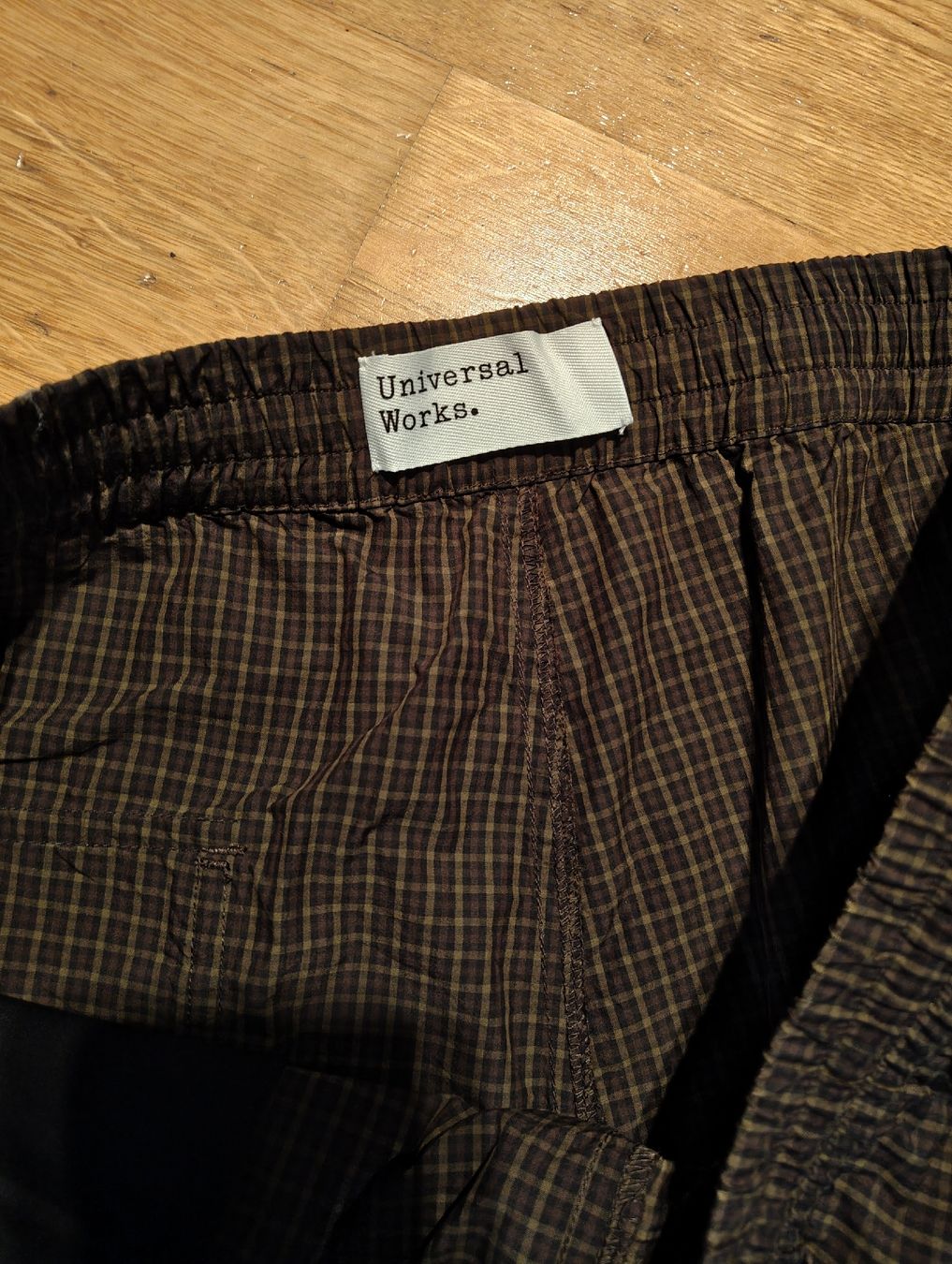 Pantaloni: brown checkered shorts Universal Works – Nuovo (secondo la descrizione) da Burgdorf venduto da SauceBernoise 1