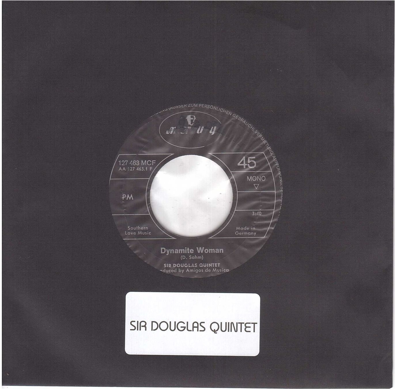Schallplatten: VINYL 7  SIR DOUGLAS QUINTET – Gebraucht aus Rheinau von thealbum