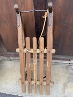 Original Davoser Schlitten, Holzschlitten, Vintage Deko