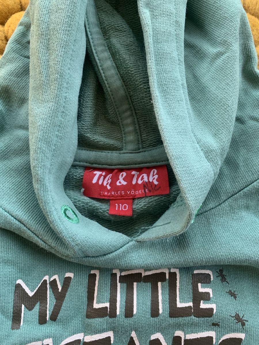 Pullover & Sweatshirts: Sweat à capuche Tik & Tak vert, taille 110 – Gebraucht aus Villars-sur-Glâne von Magdaka 1