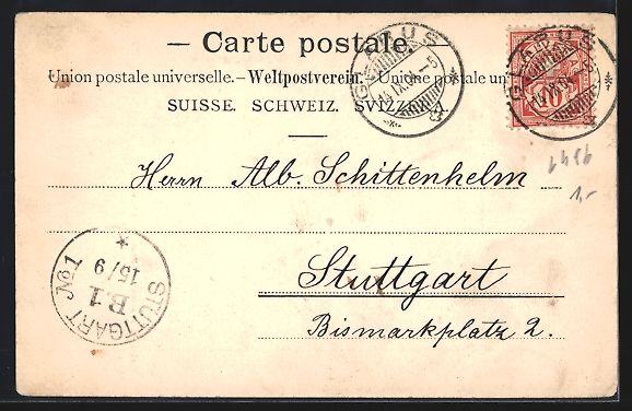 Cartoline postali: AK Glarus, Partie am Regierungsgebäude – Usato da Berlin venduto da bartko-reher 1