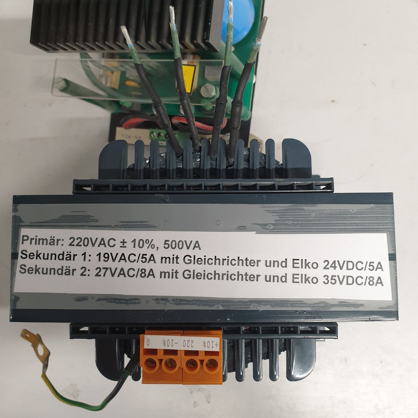 Componenti elettronici: Transformator 500VA mit Gleichrichter Modul – Usato da Horw venduto da Arta20000