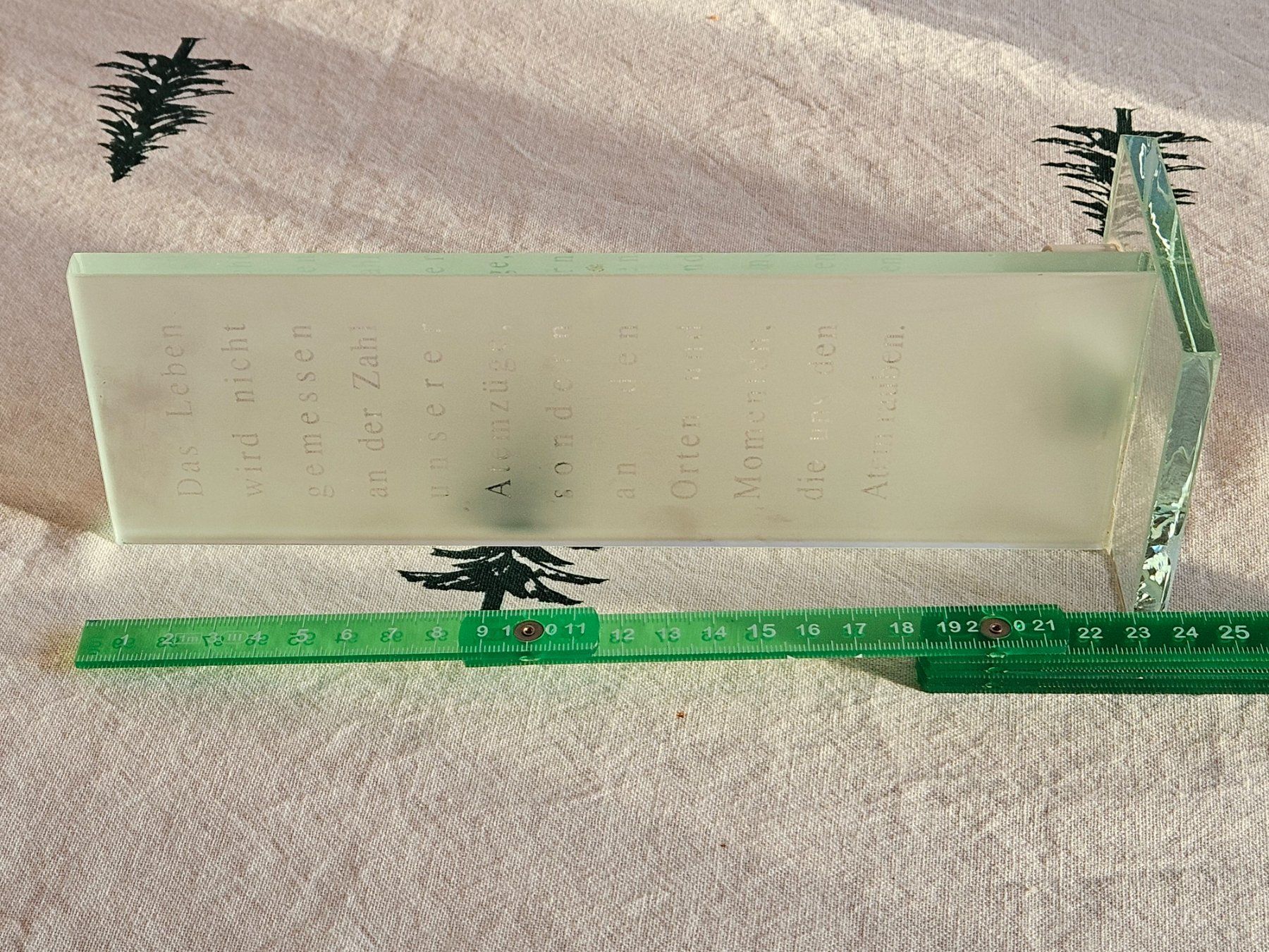Portacandele: Kerzenständer aus Glas mit Spruch – Usato da Wettingen venduto da Sk8ertomda 3