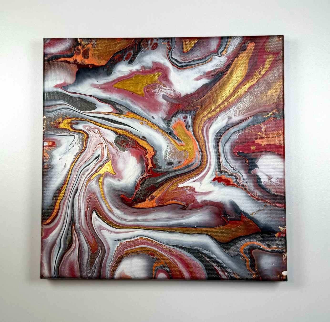 Dipinti: Acryl-Flüssigmalerei, quadratisch – Usato da Schlieren venduto da MayaSheng1983