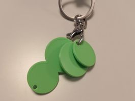 Einkaufswagenchips 3er Set hellgrün (3D-Druck / PLA)