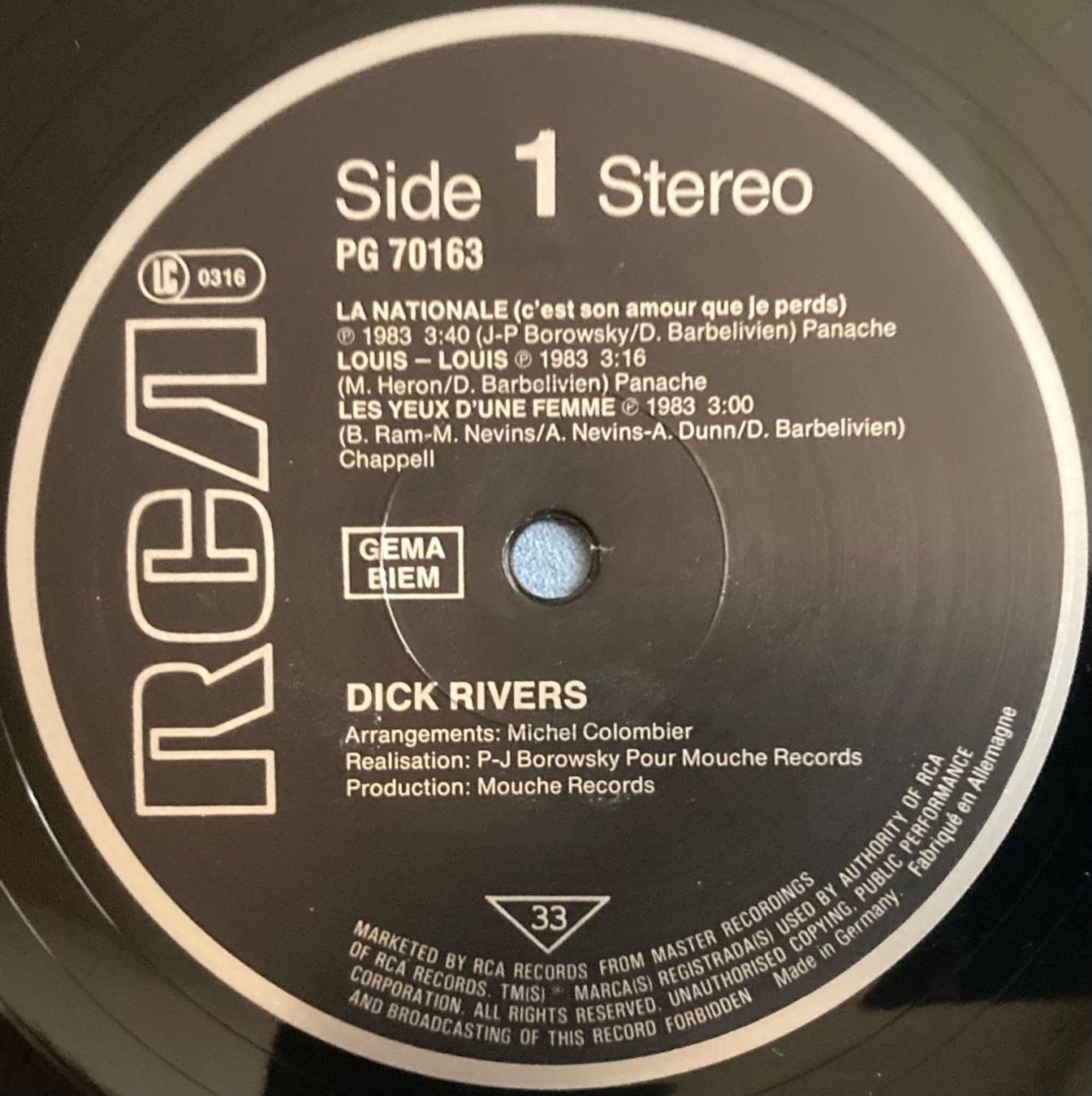 Schallplatten: DICK RIVERS - ROCK 'N' ROLL POÈTE – Gebraucht aus Poliez-Pittet von Newtown-Records 2