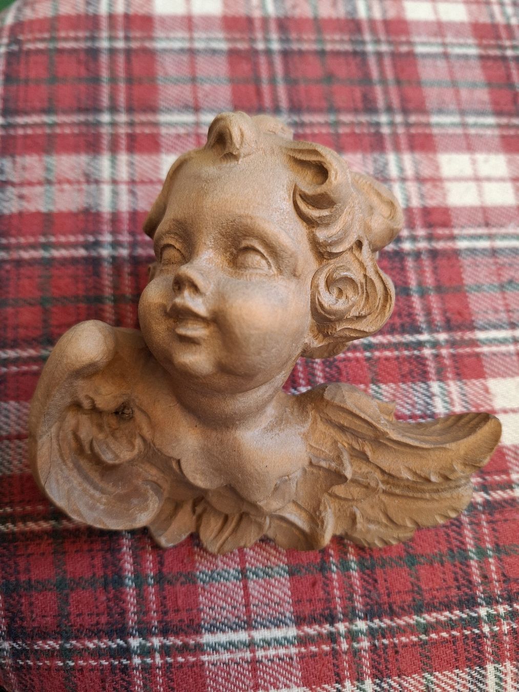 Statuette: Engel / Putte - Wanddeko aus Holz – Usato da Dällikon venduto da Shishio